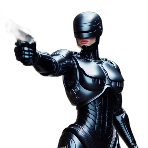 robot, comic book art, concept art, 3d render transparent PNG cut-out