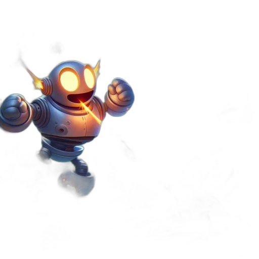 robot, weapon, staff, sword transparent PNG cut-out