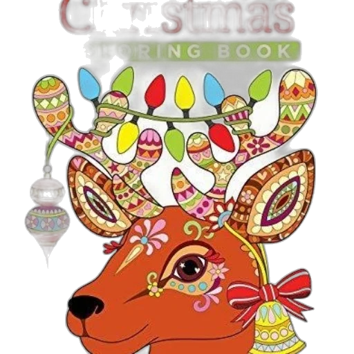 festive, christmas, coloring, book transparent PNG cut-out