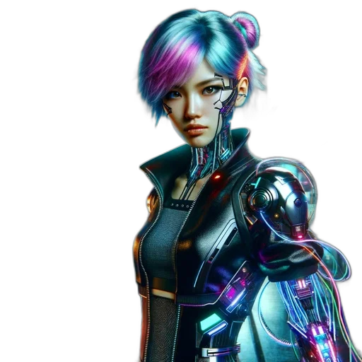 robot, cyberpunk, concept art, fantasy art transparent PNG cut-out