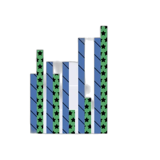 pixel art, green, blue, bar transparent PNG cut-out