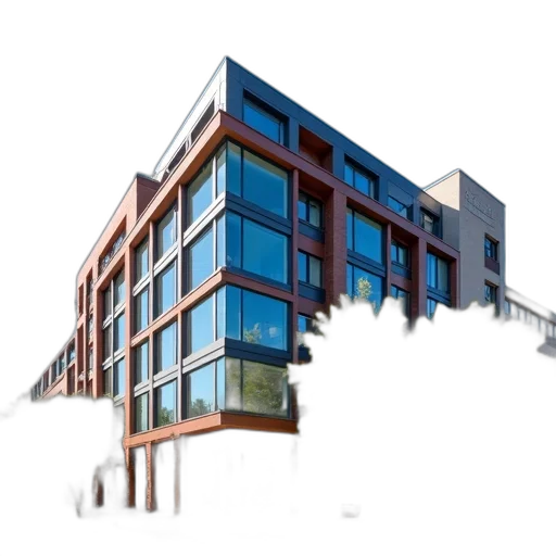 building, 3d render, concept art, photorealistic transparent PNG cut-out