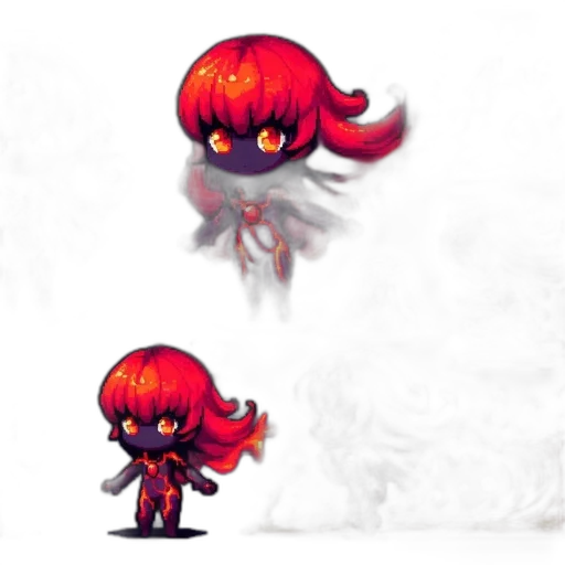 creature, staff, hair, weapon transparent PNG cut-out