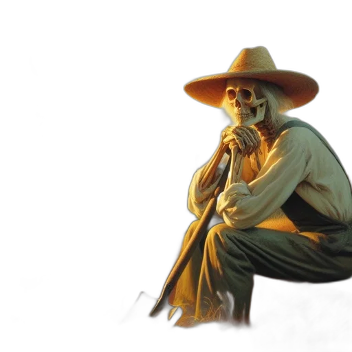 hat, staff, concept art, photorealistic transparent PNG cut-out