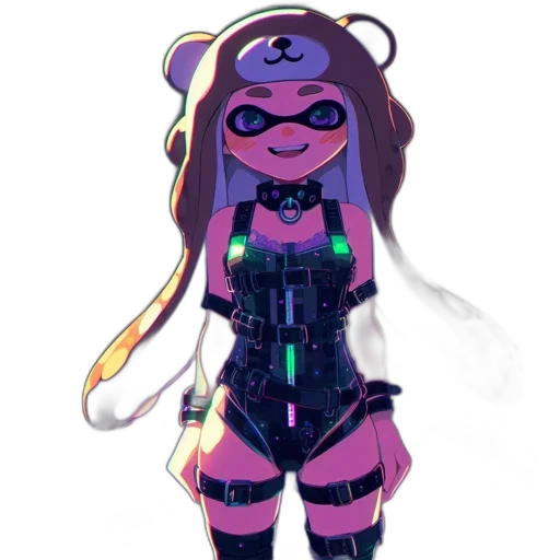 dress, robot, weapon, staff transparent PNG cut-out