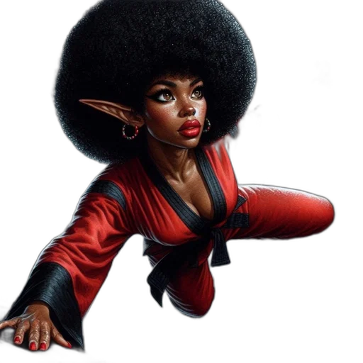 staff, hair, comic book art, concept art transparent PNG cut-out