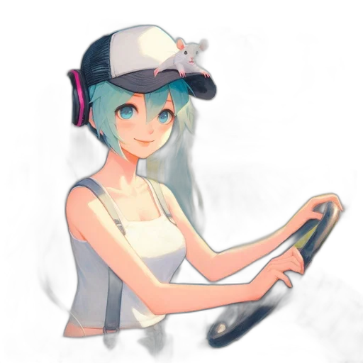 hat, robot, staff, weapon transparent PNG cut-out