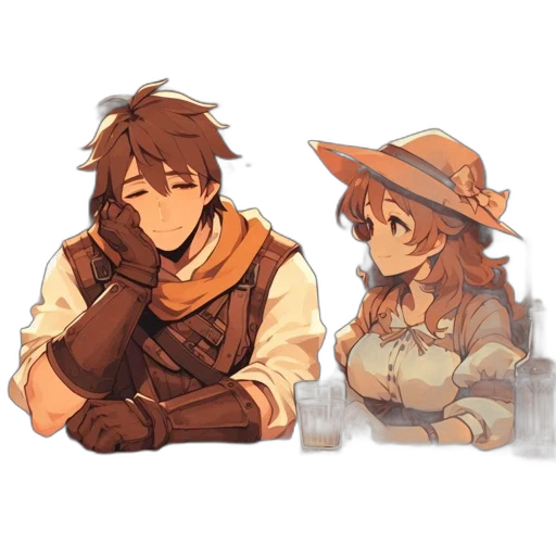 hat, staff, weapon, pixel art transparent PNG cut-out