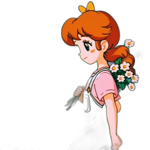 dress, staff, flower, weapon transparent PNG cut-out