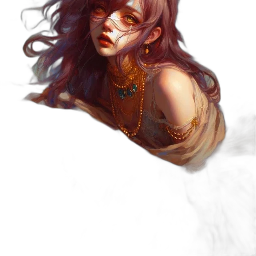 face, mask, fantasy art, watercolor transparent PNG cut-out