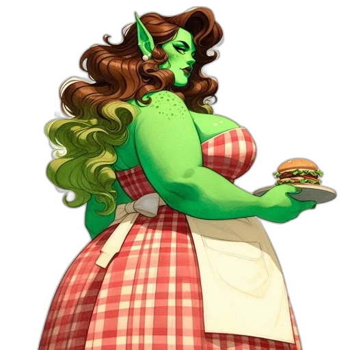 food, dress, creature, staff transparent PNG cut-out