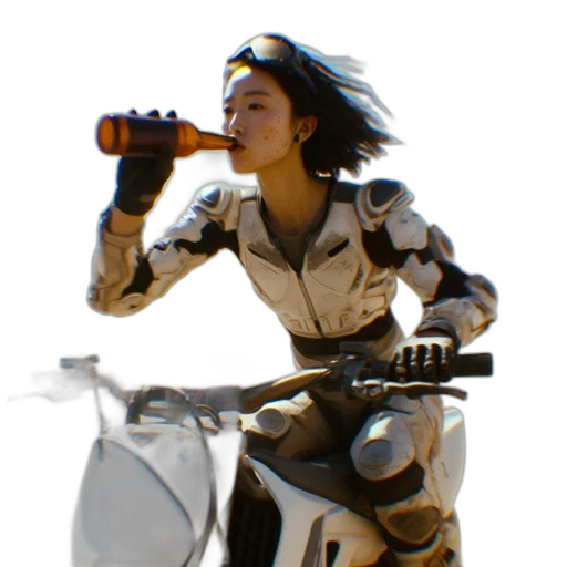 robot, weapon, jacket, bottle transparent PNG cut-out