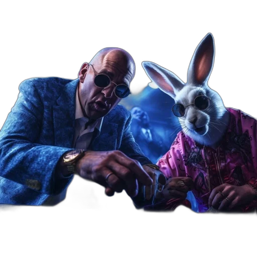 jacket, animal, mask, weapon transparent PNG cut-out