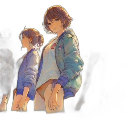 jacket, watercolor, concept art, pixel art transparent PNG cut-out
