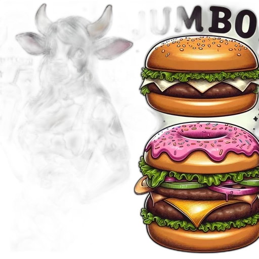 food, photorealistic, concept art, 3d render transparent PNG cut-out