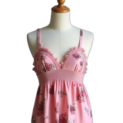 dress, pink, chemise, interesting transparent PNG cut-out
