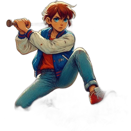 jacket, weapon, staff, sword transparent PNG cut-out