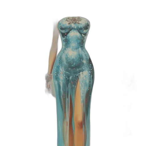 dress, jewelry, 3d render, concept art transparent PNG cut-out