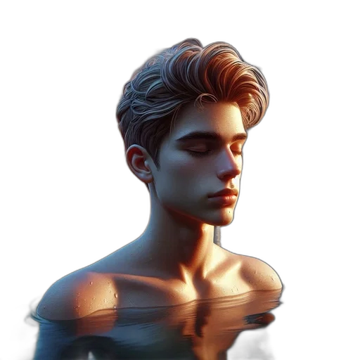 face, robot, creature, hair transparent PNG cut-out