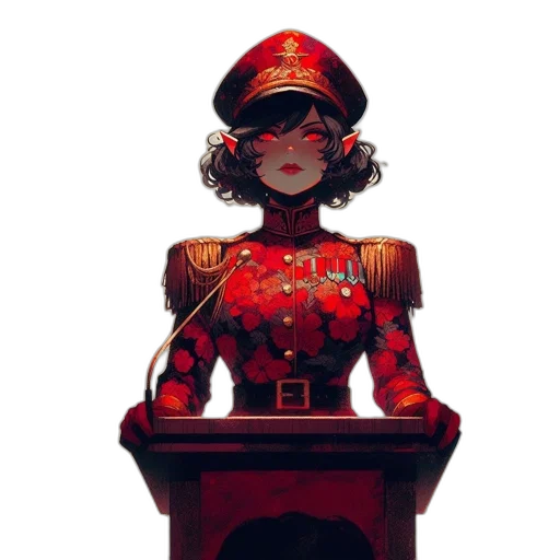 robot, staff, dress, crown transparent PNG cut-out