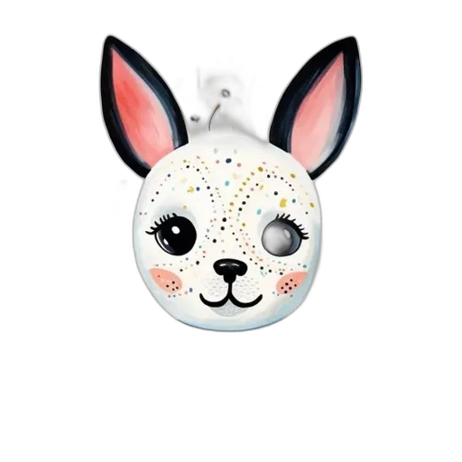 mask, jewelry, 3d render, bright transparent PNG cut-out