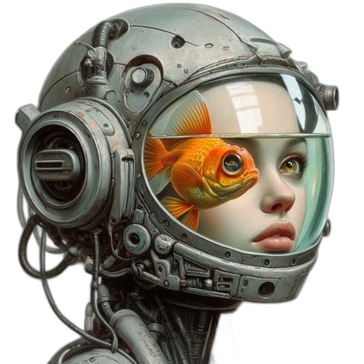 robot, mask, face, creature transparent PNG cut-out