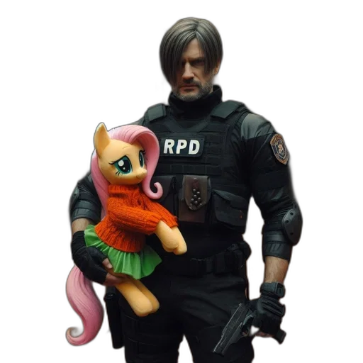 cyberpunk, concept art, armed, man transparent PNG cut-out