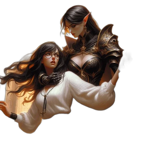 fantasy art, concept art, comic book art, photorealistic transparent PNG cut-out