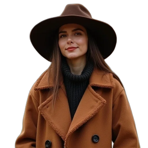 hat, jacket, staff, face transparent PNG cut-out