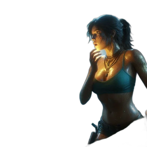 concept art, cyberpunk, comic book art, 3d render transparent PNG cut-out