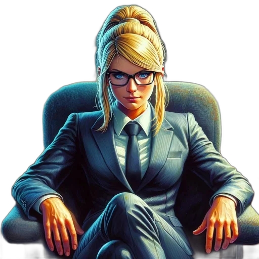 staff, face, jacket, furniture transparent PNG cut-out