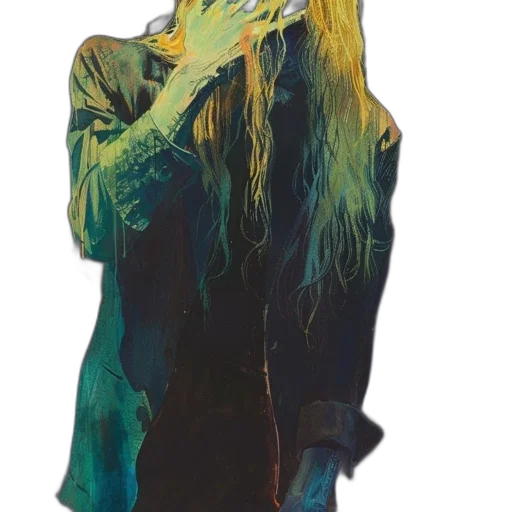 jacket, mask, hair, dress transparent PNG cut-out