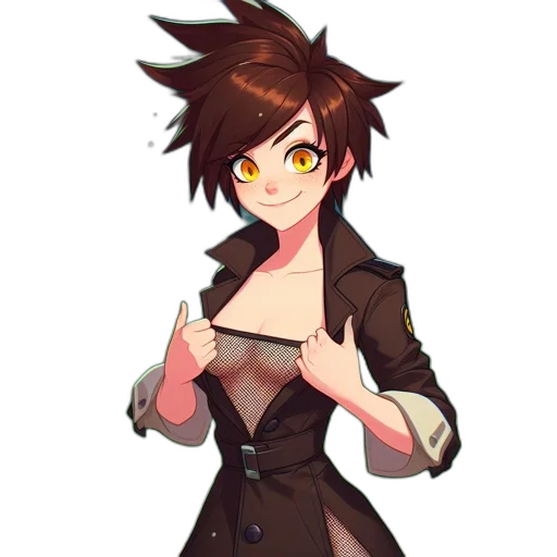 jacket, dress, staff, weapon transparent PNG cut-out