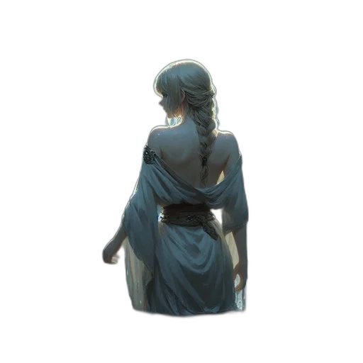 dress, staff, jewelry, hat transparent PNG cut-out