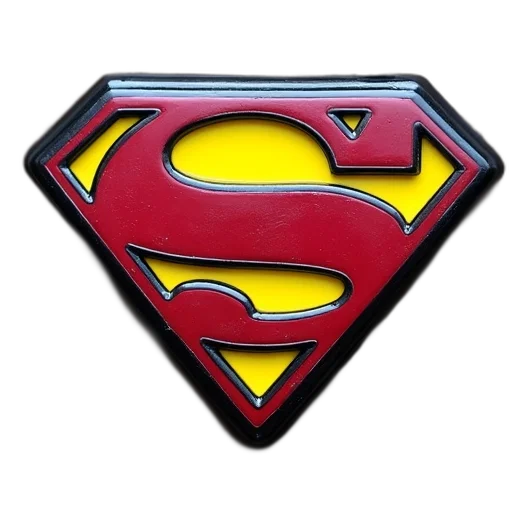 comic book art, 3d render, superman, badge transparent PNG cut-out