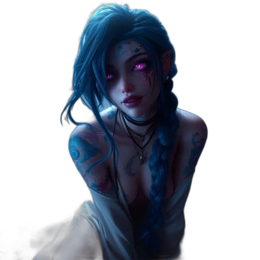dress, jewelry, face, cyberpunk transparent PNG cut-out