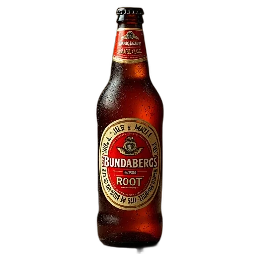 bottle, 3d render, photorealistic, bundaberg transparent PNG cut-out