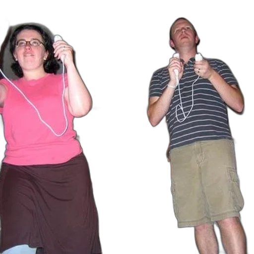 man, woman, play, video transparent PNG cut-out