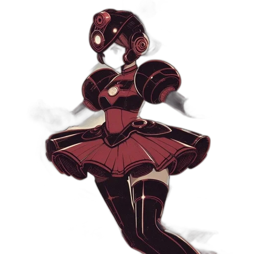 dress, robot, mask, staff transparent PNG cut-out