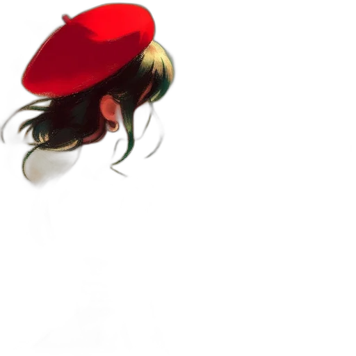 hat, hair, crown, staff transparent PNG cut-out