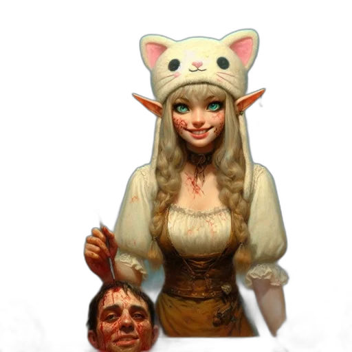 staff, mask, face, creature transparent PNG cut-out
