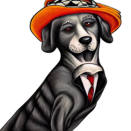 hat, staff, animal, photorealistic transparent PNG cut-out