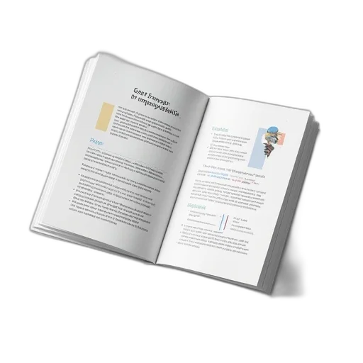 3d render, brochure, booklet, showing transparent PNG cut-out