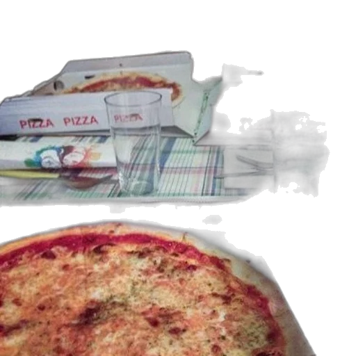 food, table, three, pizzas transparent PNG cut-out