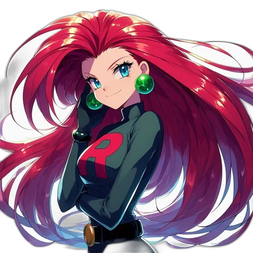 jacket, hair, staff, weapon transparent PNG cut-out