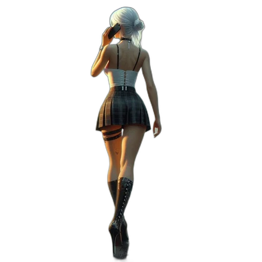 dress, hat, staff, jacket transparent PNG cut-out