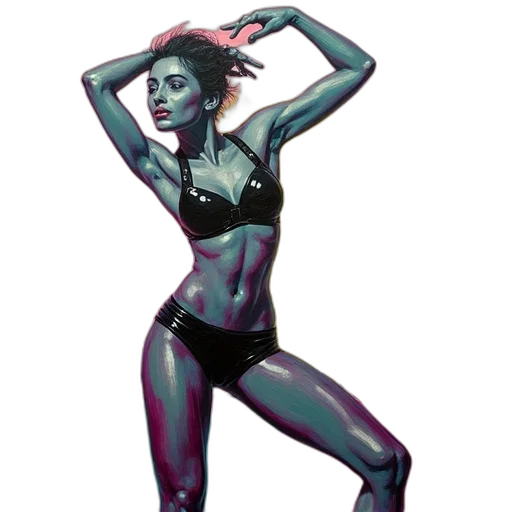 creature, cyberpunk, concept art, watercolor transparent PNG cut-out
