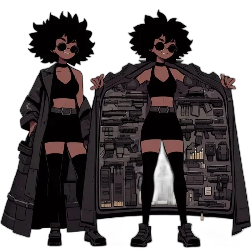 jacket, dress, staff, concept art transparent PNG cut-out