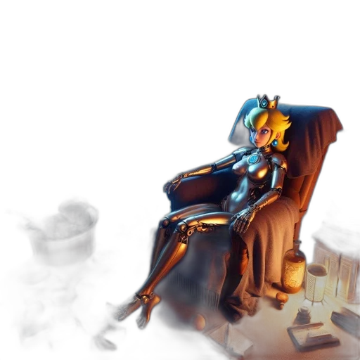 robot, furniture, weapon, crown transparent PNG cut-out
