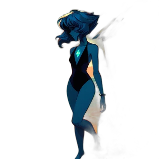 dress, creature, robot, staff transparent PNG cut-out